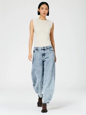 Tibi Acid Wash Brancusi Jean